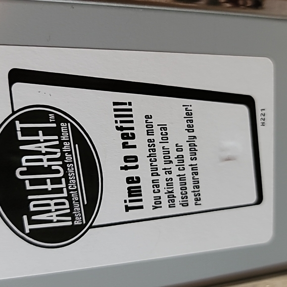 Gently loved Restaurant style napkin dispenser by table craft Rubber legs MINT - Picture 7 of 7